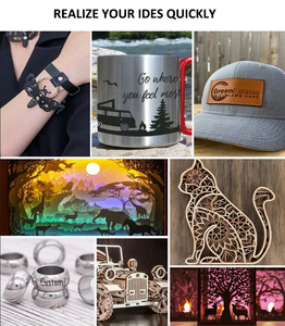 Mesin pemotong Laser 400x400MM DIY, 10W Diode ukiran portabel untuk kayu lapis kulit fitur 3D untuk bisnis - Product Image 6