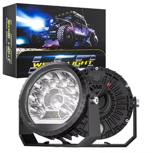Faro da <span class=keywords><strong>Lavoro</strong></span> LED Rotondo 32W, Faro da Guida Fuoristrada da 4,5 Pollici per Auto, Camion, Jeep Wrangler, Accessori Esterni - Product Image 1
