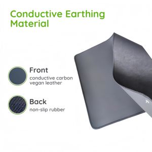 Tapis de mise à la <span class=keywords><strong>terre</strong></span> 60*33CM / 23.6*13 pouces avec cordon de mise à la <span class=keywords><strong>terre</strong></span> de 4.6m et <span class=keywords><strong>outil</strong></span> de test pour réduire l'inflammation améliorer l'énergie - Product Image 6