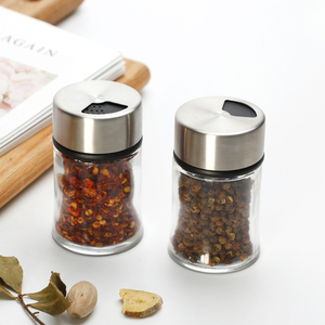 Botella de vidrio para condimentos, recipiente pequeño para especias, pimienta y sal, con tapa superior, barato, gran oferta - Product Image 1