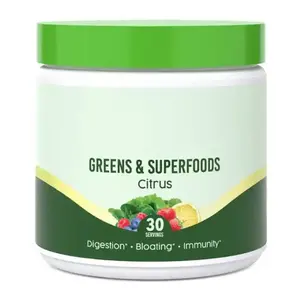 自有品牌绿色超级食品超级绿色粉果汁冰沙混合益生菌消化酶抗氧化剂