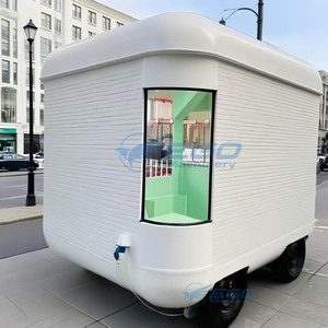 Camion de restauration blanc personnalisé avec intérieur vert, remorque de restauration rapide à vendre en Europe et en Australie - Product Image 2
