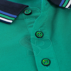 Hommes élégants pour T-shirts polo Logo personnalisé imprimé tissu tricoté respirant motif solide - Product Image 4
