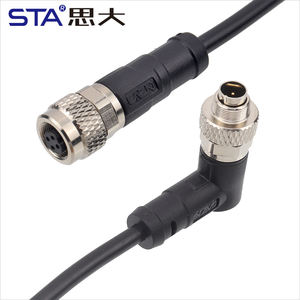 M9 umspritzter Stecker gerade rechtwinklig männlich weiblich unge schirmt Abgeschirmt 2 3 4 5 6 7 8 Stifte Luftfahrt stecker PVC PUR-Kabel - Product Image 3