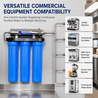 Système de filtration d'eau à 3 ou 4 étapes avec boîtier Big Blue de 20 pouces pour prétraitement de machines de traitement d'eau commerciales et services alimentaires