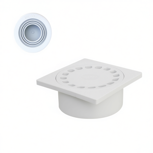 Sifón de desagüe vertical interno gris PP 150x150mm - Product Image 1