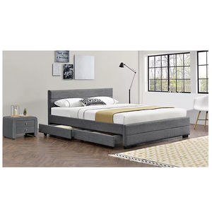 <span class=keywords><strong>Lit</strong></span> de rangement rembourré en tissu doux avec 4 tiroirs à cadre en bois - Product Image 4