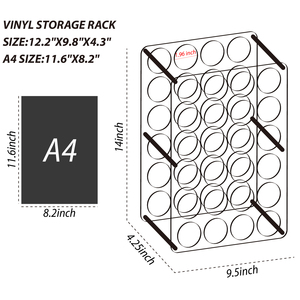 28075 30 Holes <strong>Vinyl</strong> <strong>Storage</strong> Rack Acrylic <strong>Vinyl</strong> Roll Holder Lightweight Sturdy Acrylic <strong>Vinyl</strong> <strong>Storage</strong> for Art Room Decor - Product Image 4