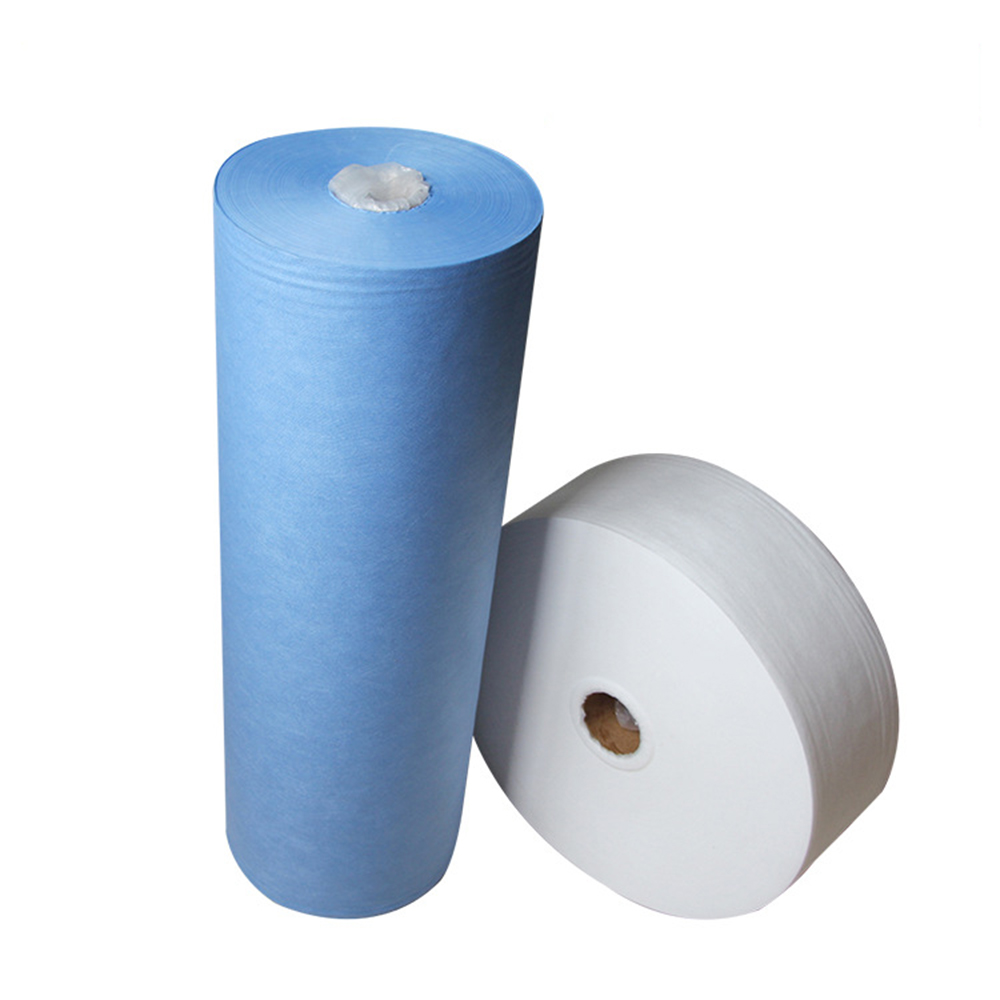 160 см шириной 3 слоя спанбонд аэродинамическим способом из расплава нетканые 100% полипропилен спанбонд нетканый материал sms ткань рулон бумаги машинной намотки для PPE