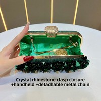 Tas Malam 2026, Dompet Clutch Berhias Manik-manik untuk Wanita, Dompet Bunga Mawar, Tas Selempang Rantai, Tas Pernikahan, Tas Pesta, Tas Tangan Mewah