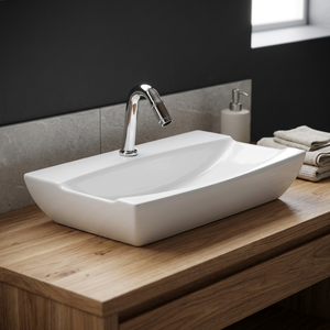Lavabo de Cerámica Pequeño de Porcelana de Calidad de Exportación para Encimera, Lavamanos de Baño, Lavabo de Sobremesa - Product Image 3