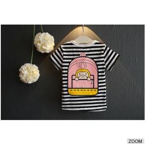 T-shirts en tissu 100% coton à imprimé cartoon pour filles, provenant d'un fournisseur chinois - Product Image 1