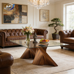 Mesa de Centro de Madera Maciza Convertible Personalizable de Alta Calidad con Diseño Europeo Moderno y Lujoso para el Hogar, la Oficina o el Hotel - Product Image 5