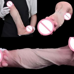 FAAK 13.58'' XXXL Grand Dildo Réaliste en Silicone Double Couche, Épais, en Forme de Pénis, Grand Plug Anal, Jouets Sexuels pour Adultes, Fournisseur en Gros - Product Image 1