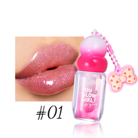 Aceite Labial al por Mayor, Brillo Hidratante con Color, Transparente, Cuidado Labial, Cabezal de Brocha Grande, Brillo con Purpurina, Producto de Maquillaje Nutritivo para Labios