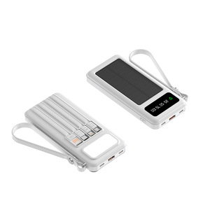 Batterie Externe <span class=keywords><strong>Solaire</strong></span> OEM 20000mAh PD 22.5W Charge Rapide Affichage Numérique 4 Câbles Intégrés <span class=keywords><strong>Chargeur</strong></span> Portable avec Lampe de Camping - Product Image 6