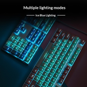 Clavier mécanique <span class=keywords><strong>Darou</strong></span> EK815, 108 touches, version en alliage, noir, bleu, rouge, axe Tea, rétroéclairage monochrome, USB, design ergonomique pour les jeux - Product Image 5