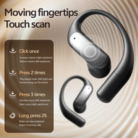 Auriculares Bluetooth de Audio Espacial HIFI con Gancho Abierto, Baja Latencia, Diseño Abierto TWS, Pantalla LED de Batería para Deporte y Viajes