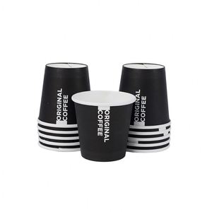 Gobelet en carton personnalisé avec logo pour café à emporter, 6oz, 8oz, 12oz, 16oz, pour boissons chaudes, gobelet à café jetable à paroi simple avec couvercle - Product Image 6