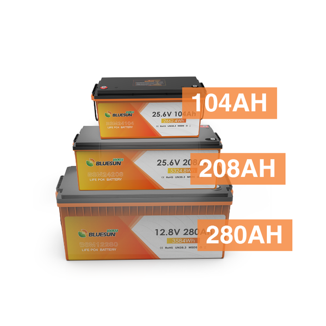 BLUESUN Best Battery 24v 100ah 25.6v 104ah Lifepo4 Battery Battery Pack