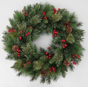 Guirlandes <span class=keywords><strong>de</strong></span> <span class=keywords><strong>Noël</strong></span> artificielles <span class=keywords><strong>de</strong></span> luxe faites à la main avec nœud en boule <span class=keywords><strong>de</strong></span> plastique 40 cm Design personnalisé Décoration <span class=keywords><strong>de</strong></span> <span class=keywords><strong>Noël</strong></span> décorative - Product Image 3