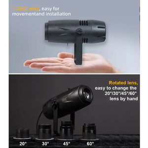 Projecteur Gobo Magnétique LED 40W avec Zoom Manuel et Lumière d'Effet DJ Dimmable pour Hôtel/Magasin, Mariage, Publicité, Utilisation Intérieure - Product Image 3