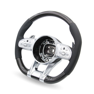 Cuero negro con textura de carbono, línea negra perforada y galvanizada para <span class=keywords><strong>Mercedes</strong></span> Benz C GLC E S CLS <span class=keywords><strong>AMG</strong></span> zc-809-t21-y - Product Image 2