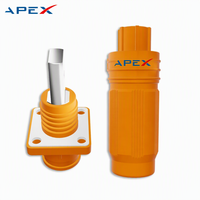 Connecteur de stockage d'énergie Apex 150A/200A/250A à connexion rapide, tête droite, à trou fileté, étanche IP67, 1500V CC, en cuivre pur