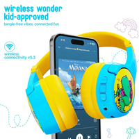 Écouteurs pour enfants et tout-petits 85db pour la maison et les voyages, écouteurs sans fil supra-auriculaires pour enfants avec haut-parleurs et micro
