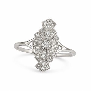 Anello Vintage con Corona Testurizzata per Donne, Gioiello Elegante e di Lusso per le Dita - Product Image 1