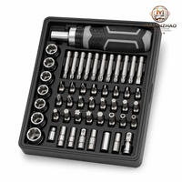 Jeu de tournevis à cliquet 1/4 pouce en acier CR-V, douilles multi-embouts, kit d'outils de réparation pour l'installation de fenêtres et de portes