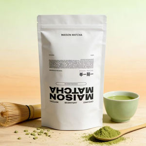 Pochette personnalisée avec fermeture éclair, qualité alimentaire, pour poudre de matcha, emballage pour thé - Product Image 4