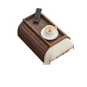 <b>Bamboo</b> and wood sofa armrest tray sofa cup storage rack foldable <b>bamboo</b> and wood sofa armrest tray <b>table</b> - Product Image 5