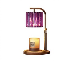 Lampe chauffe-bougie électrique Happy Purple Wood avec minuterie et variateur d'intensité réglable, 2 ampoules, idéale pour les cadeaux d'anniversaire et de fête des Mères