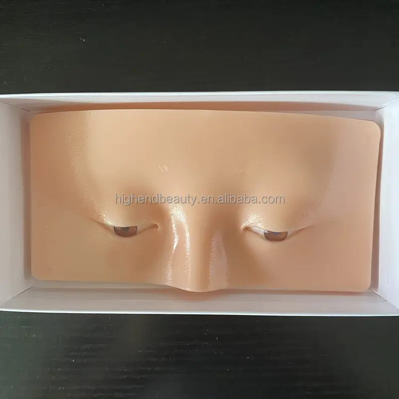 Tête de Mannequin de maquillage en silicone, accessoire d'entraînement de cils, modèle de maquillage