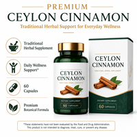 Cannelle de Ceylan testée en laboratoire, 1200 mg par portion, avec picolinate de chrome pour soutenir un métabolisme sain du glucose, marque privée OEM
