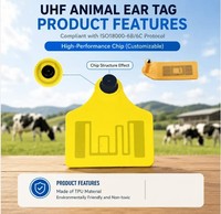 Etiqueta de Identificación Animal de TPU a Precio de Fábrica, Etiqueta RFID para Orejas de Ganado, Cerdos y Animales de Granja