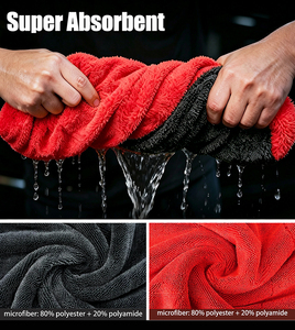 Serviette en microfibre torsadée super absorbante de qualité supérieure 60x90cm 1200GSM, sans peluches, <span class=keywords><strong>pour</strong></span> le séchage des véhicules, lavage de voiture sans rayures - Product Image 4