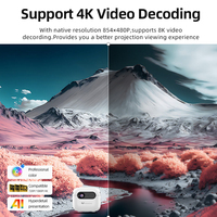 Mini projecteur WOWOTO pour téléphone, 150 ANSI lumens, projecteur de poche 4K DLP à courte focale, USB WIFI, pour cadeau promotionnel