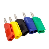 Connecteur banane en ligne 25,403 4 mm 32 A à courant élevé en laiton nickelé avec ressort en cuivre béryllium pour test multimètre