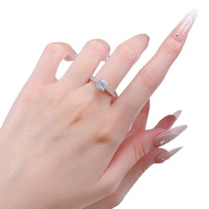Nouvelle bague en argent S925 pour femme, forme d'oreiller, fleur de glace blanche, accessoires de <span class=keywords><strong>mariage</strong></span> - Product Image 4