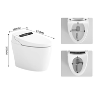 Norme européenne Cuvette de toilette intelligente automatique en céramique à double chasse WC Sanitaire pour salle de bain Cupc certifié pour lavabo