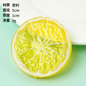 Fournitures de décoration faux citron pour cuisine de mariage Ornement de fruits de noël Simulation de tranches de citron Fruits artificiels - Product Image 4