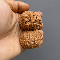 Paire de têtes de lion Mopan en noyer Wenwan naturel de qualité supérieure, noyaux de noyer à 2 nervures assortis à la main pour collection et exposition