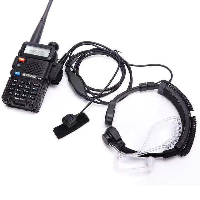 Drop Shipping Two Way Radio Earphone Throat Mic Microphone air Duct Earphone Headphone for BAOFENG Walkie Talkie