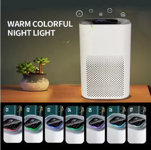 <span class=keywords><strong>Purificateur</strong></span> <span class=keywords><strong>d</strong></span>'<span class=keywords><strong>air</strong></span> pour la maison et la chambre à coucher, adapté aux animaux domestiques, filtre pré-filtrant lavable en carbone actif H13, silencieux, élimine les poils et les allergènes - Product Image 4