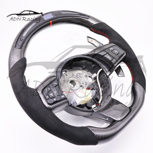 Volant de voiture en fibre de carbone véritable pour <span class=keywords><strong>JAGUAR</strong></span> XF F-<span class=keywords><strong>Type</strong></span> F-Pace <span class=keywords><strong>E</strong></span> Pace 2014-2021 - Product Image 3