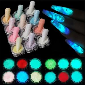 OEM karanlıkta kızdırma cadılar bayramı tırnak sanat tozu DIY Pigment kozmetik ışıldayan Pigment tırnak dekorasyon - Product Image 1