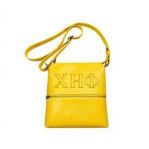 Bolso Bandolera de Piel Sintética con Grabado Chi Eta Phi, Clásico, Gran Capacidad, Cierre de Cremallera Resistente, Venta al Por Mayor - Product Image 1