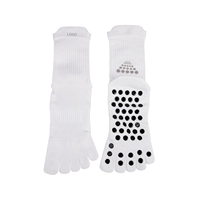 Chaussettes de football professionnelles antidérapantes à cinq doigts, chaussettes de performance d'élite pour le football athlétique